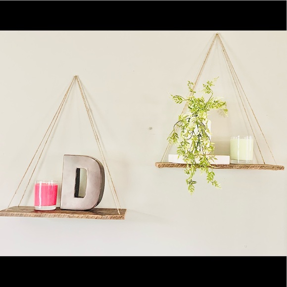 Boho Wall Hanging Shelves - Set of two - Picture 2 of 6